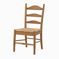 Chaise de salle à manger 46 x 48 x 103 cm en bois marron avec assise tressée style rustique