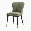 Chaise de salle à manger 50 x 60 x 86 cm en tissu vert style contemporain