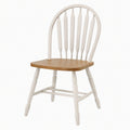 Chaise de salle à manger 47 x 55 x 98 cm en bois blanc et naturel style classique