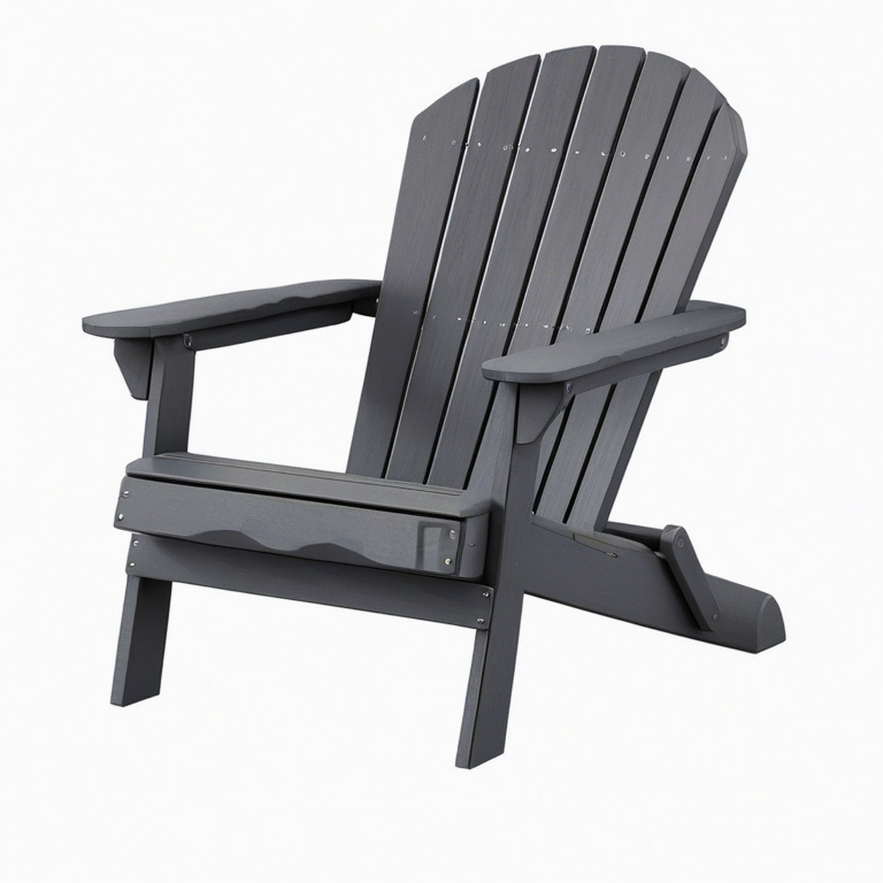 Fauteuil de jardin 80 x 98 x 92 cm en plastique noir style Adirondack