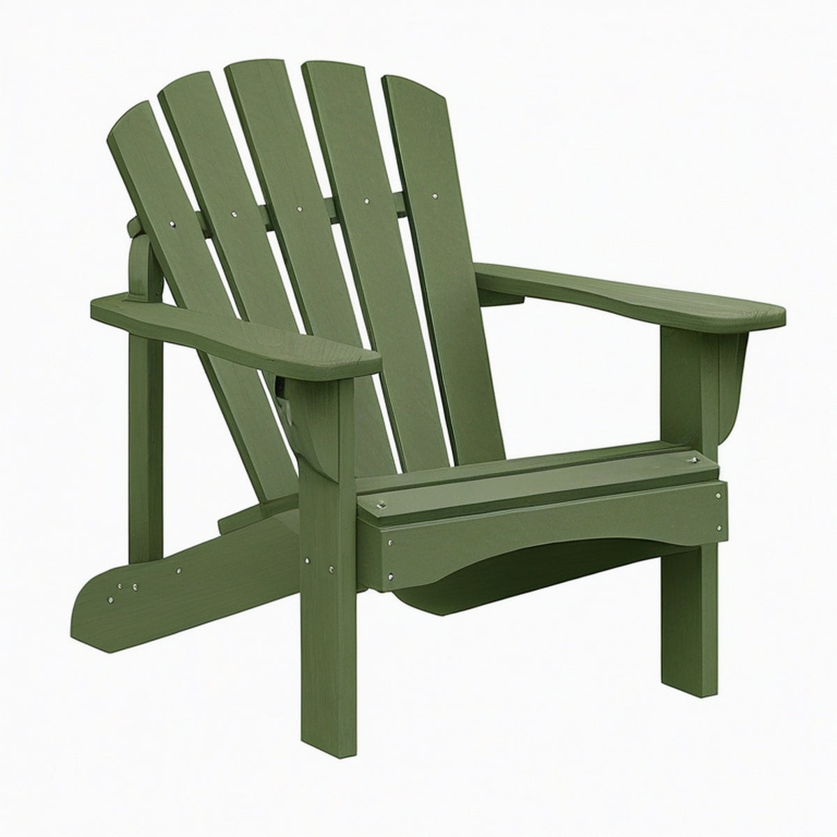 Fauteuil de jardin Adirondack 79 x 90 x 98 cm en bois vert avec accoudoirs