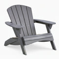 Fauteuil de jardin Adirondack 80 x 90 x 98 cm en plastique gris à dossier haut