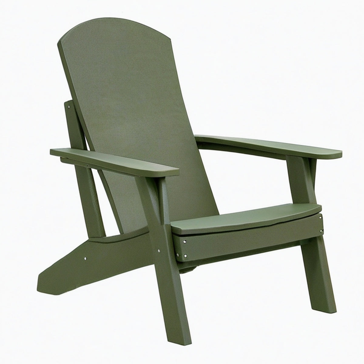 Fauteuil de jardin Adirondack 83 x 79 x 97 cm en plastique vert avec accoudoirs