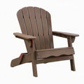 Fauteuil de jardin Adirondack 88 x 76 x 93 cm en bois brun à lattes