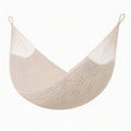 Hamac 260 x 100 cm en coton crème - suspendu style bohème